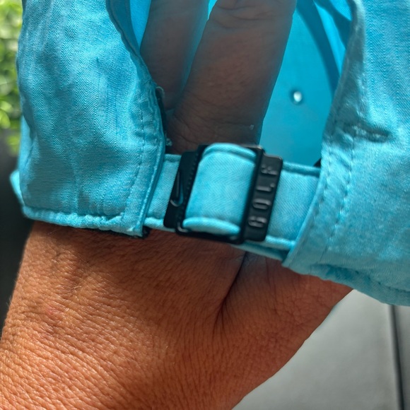 Womens Nike Golf Aqua Blue Adjustable Hat Cap with White Swoosh - Picture 3 of 4